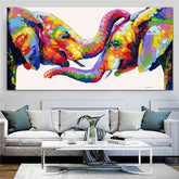 Toile - Kissing Elephant